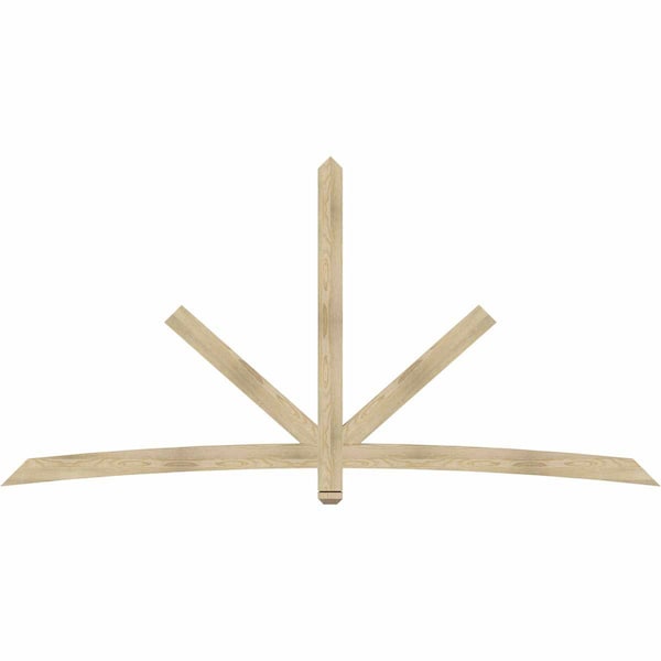 Ekena Millwork Alberta Rough Sawn Timber Gable Bracket, Douglas Fir, 108"W x 54"H x 2"D x 4"F, 12/12 Pitch GBW108X54X0204ALB00RDF - main